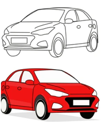 Figure 1.1: Parameter 00: A Car. Parameter 01: A Red Car.
